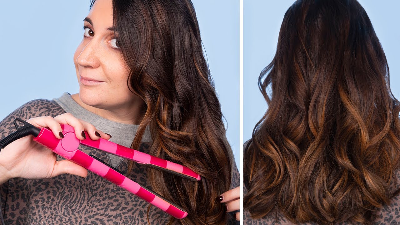 How to curl the hair with flat iron